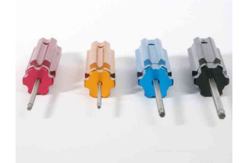 Screwdriver handle with milled aluminum, titanium rod  Αντιγραφή